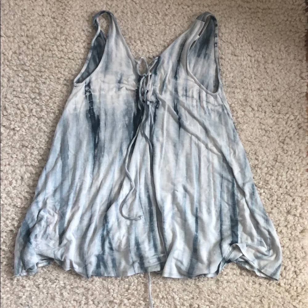 Caren Forbes lace-up tye dye coverup